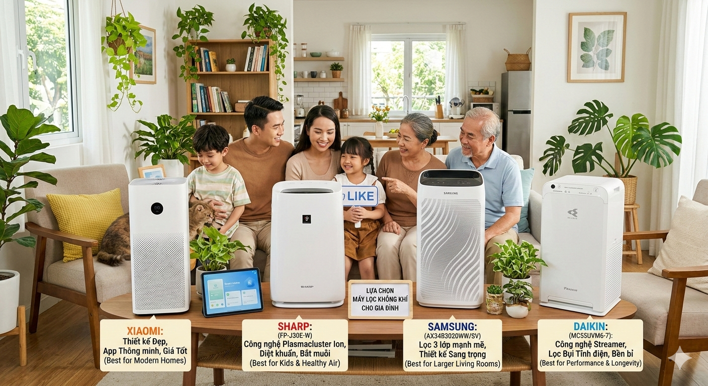 Mua máy lọc không khí chọn thế nào cho đúng điệu? Note lại ngay 3 bước đơn giản